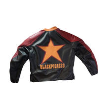 Load image into Gallery viewer, BLACK PICASSO X VANSON | LEATHER JACKET | BLACK / BURGUNDY / GOLD